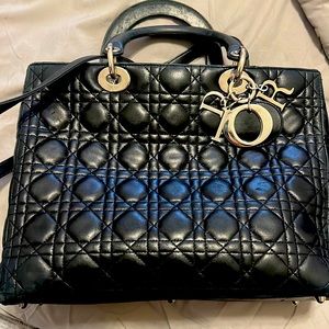 Vintage Dior Black handbag with shoulder strap